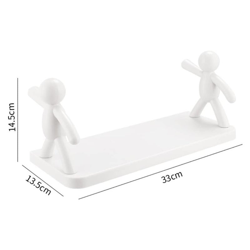 EBOFAB Plastic Multipurpose Bathroom Accessories Kitchen Bathroom Shelf Wall Holder Storage Rack Organizer - Image 2