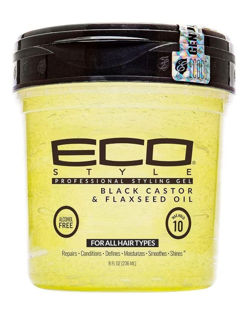 ECO Black Castor  And Flaxseed Oil 236ml - Image 1