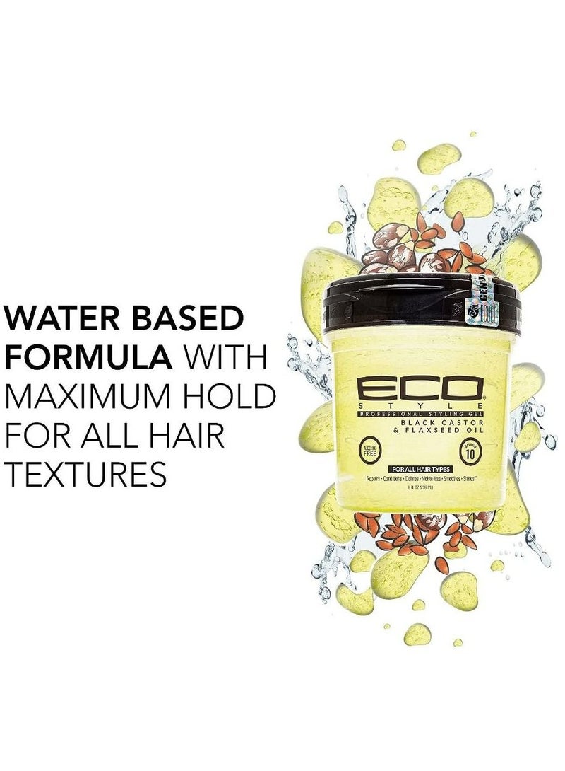 ECO Black Castor  And Flaxseed Oil 236ml - Image 2