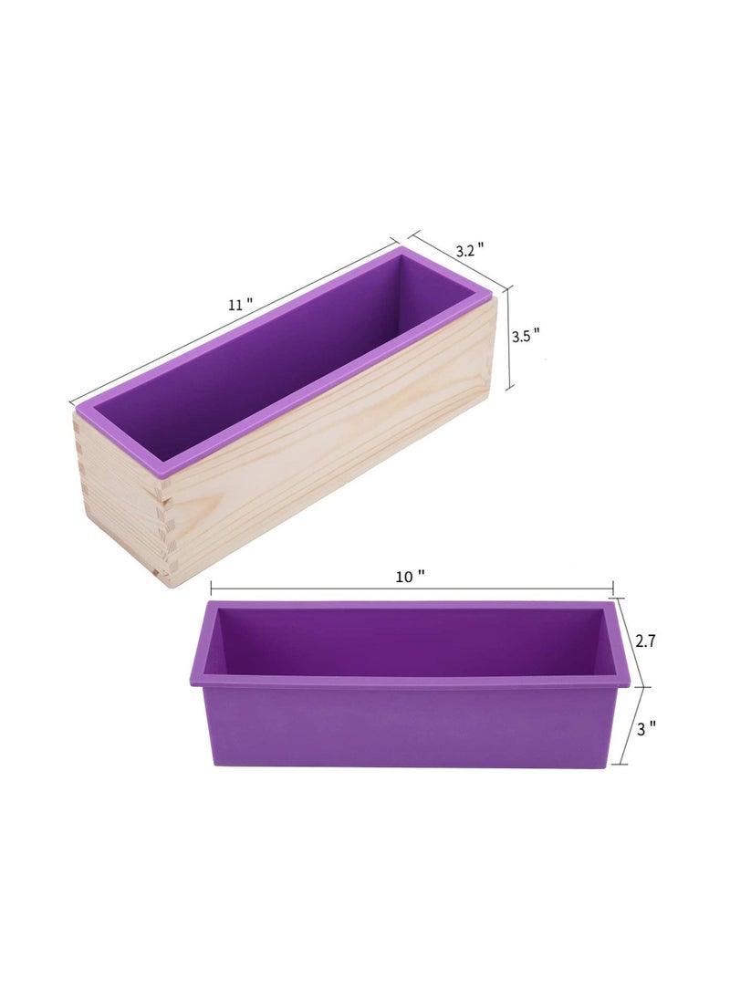 Yuniverse - Yuniverse Silicone Soap Molds Kit - 42 oz Loaf Soap Molds with Wood Box, Soap Making Molds . - Image 1