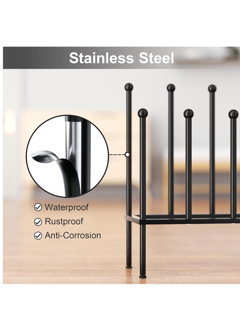 XiuWoo 2-Tier Free Standing Metal Shoe Racks, Tall Boot Organizer Rack, Shoe Organizer, Boot Holder Fit, Shoe Storage Rack for Dorm Room, Closet, Entryway, Bedroom, Patio Outdoor, Hallway - Image 2