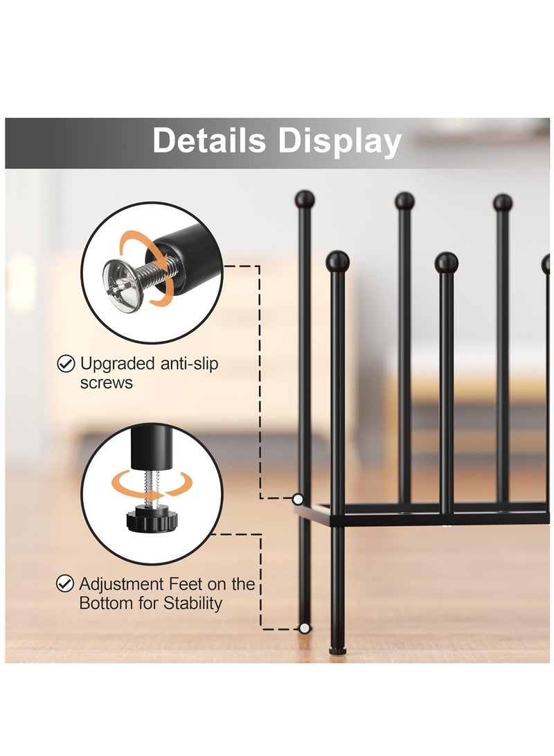 XiuWoo 2-Tier Free Standing Metal Shoe Racks, Tall Boot Organizer Rack, Shoe Organizer, Boot Holder Fit, Shoe Storage Rack for Dorm Room, Closet, Entryway, Bedroom, Patio Outdoor, Hallway - Image 4