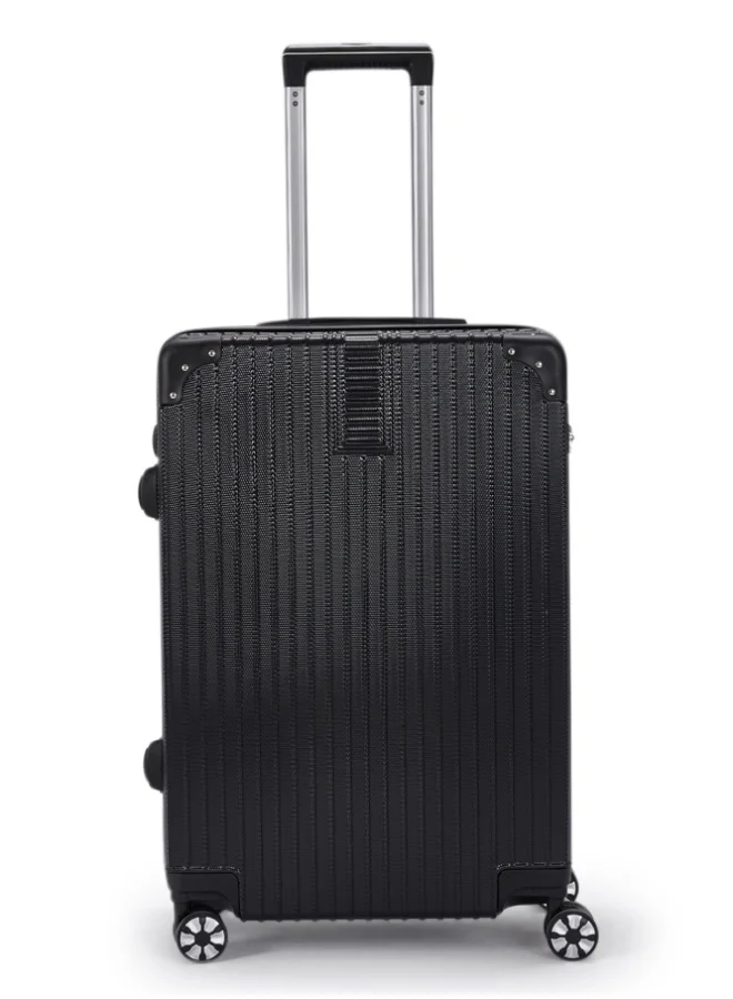 ليمرا حقيبة سفر بعجلات دوارة  درجة وهيكل صلب مقاس  بوصة خفيفة الوزن سوداء