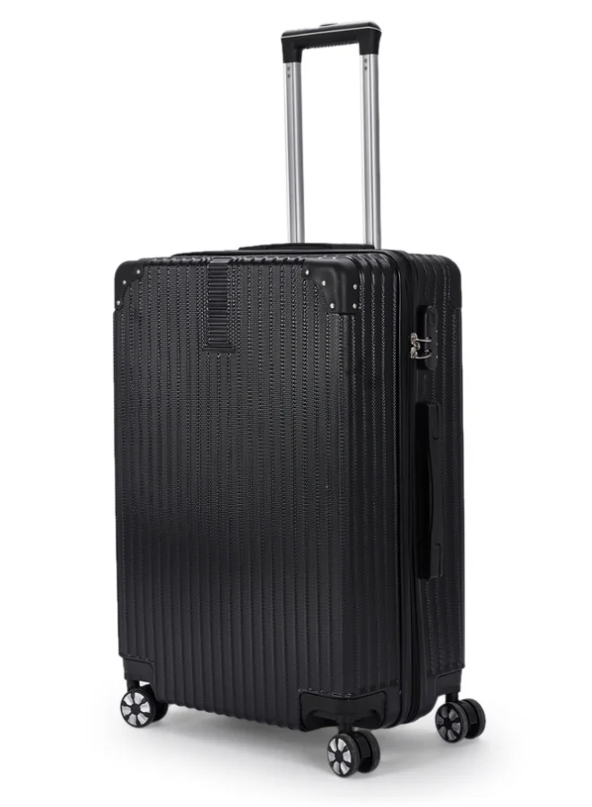 ليمرا حقيبة سفر بعجلات دوارة  درجة وهيكل صلب مقاس  بوصة خفيفة الوزن سوداء