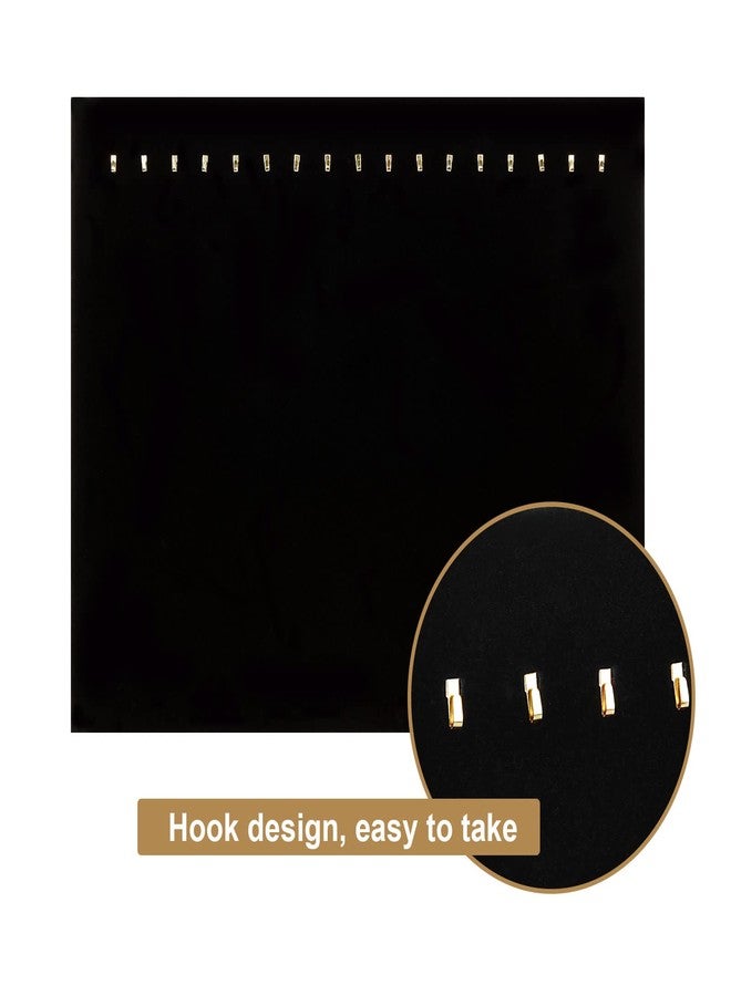 CertBuy 4 Pack Black Velvet Necklace Display Stands for Selling Jewelry Necklace Display Stand with 17 Hooks Jewelry Storage Holder for Chain - Image 4