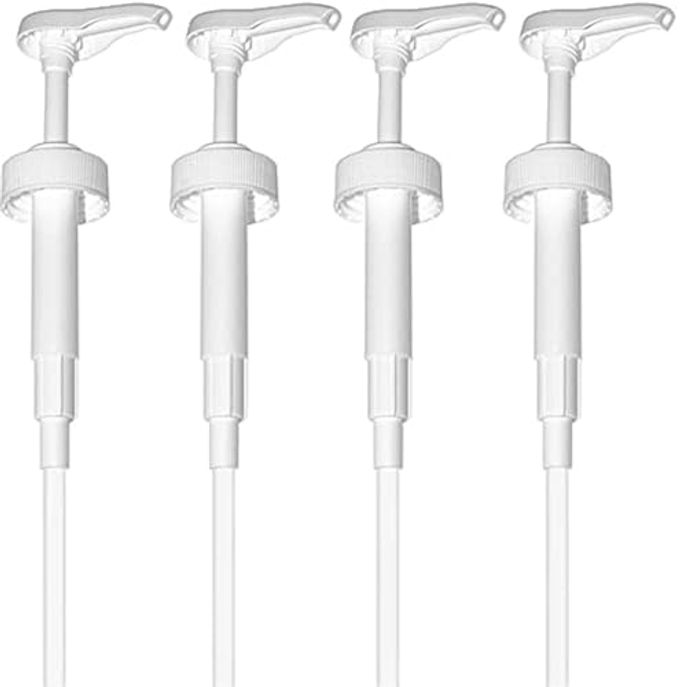 GALLON PUMP DISPENSER FOR PLASTIC OR GLASS BOTTLES HEAVYDUTY LEAK PROOF FOR COMMERCIAL AND HOUSEHOLD USE PLASTIC PUMP FOR 1 GALLON JUG NONBPA PLASTIC PACK OF 4