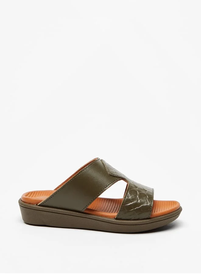 Mister Duchini Boys Textured Slip-On Arabic Sandals