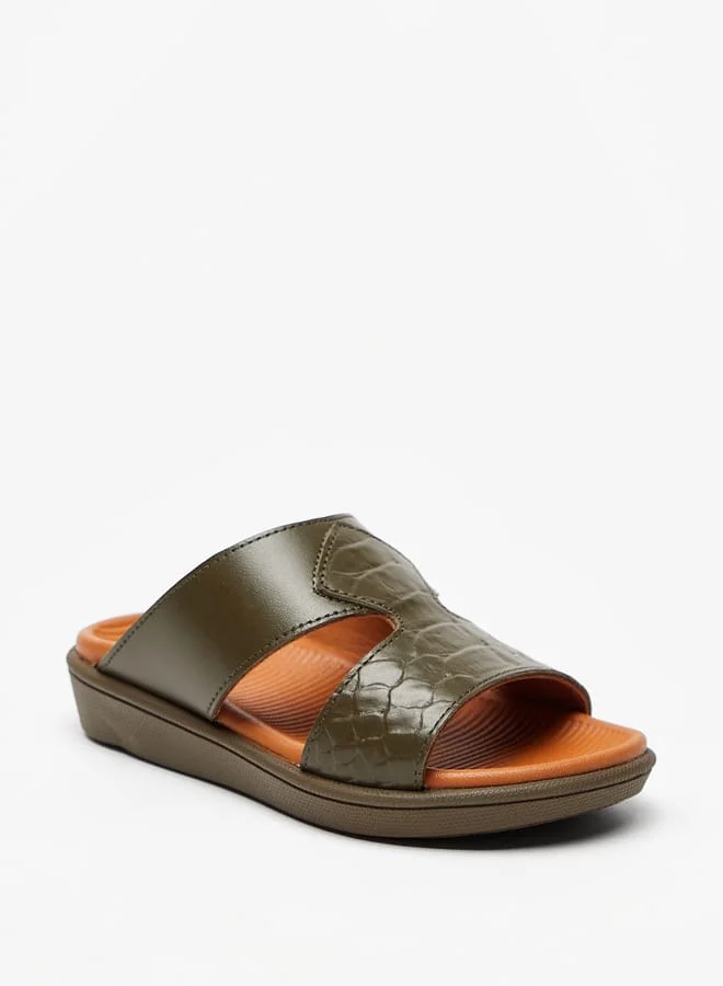 Mister Duchini Boys Textured Slip-On Arabic Sandals