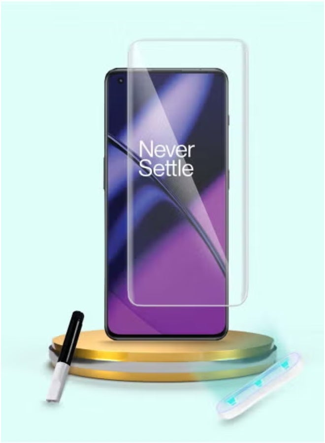 JAJEEK Premium Curved Edge Full Glue Tempered Glass Screen Protector for OnePlus 11 5G 2023 – Ultra-Clear Full Screen Coverage, Scratch-Resistant, Anti-Fingerprint, Bubble-Free Application, Shatterproof, Easy Installation, Crystal Clear Display - Image 1