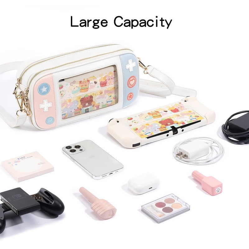 GeekShare Switch Case Compatible with Switch/Switch OLED - Travel Crossbody Switch Carrying Case with Adjustable Shoulder Strap for Switch Console Joy-Con & Accessories - Image 2