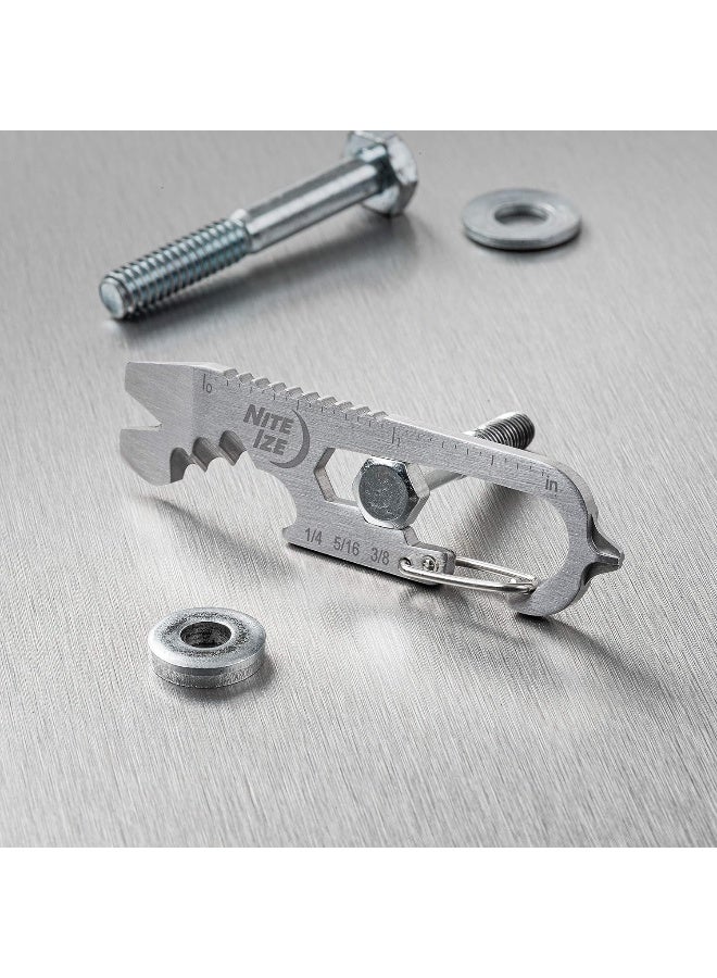 NITE IZE Nite Ize KMTSE-11-R3 DoohicKey Keychain Multi Tool, 1 Count (Pack of 1), Stainless Steel  - Image 1