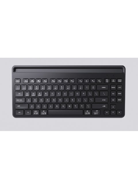 Multimedia Wireless Keyboard with Holder, Model: K802 (Black)