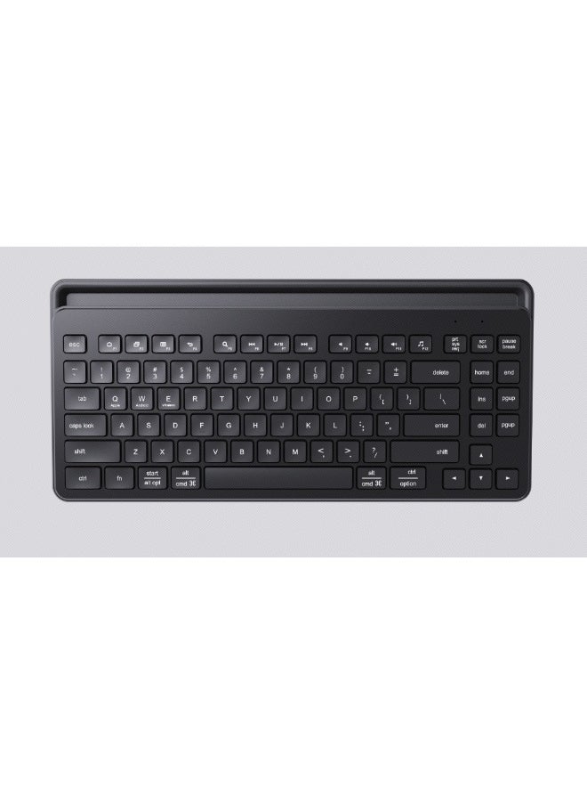 Miniso Multimedia Wireless Keyboard with Holder, Model: K802 (Black) 