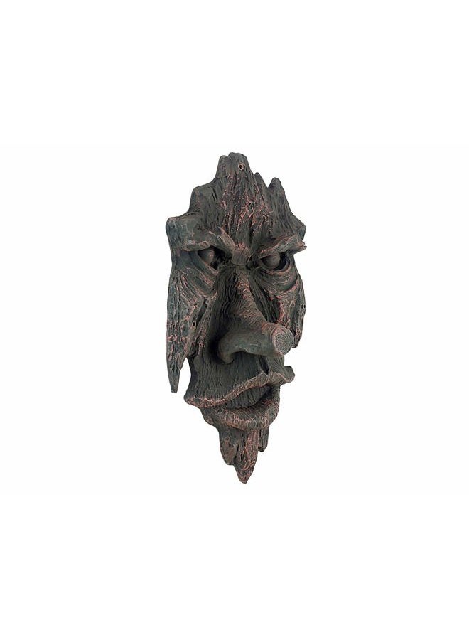 Design Toscano Nottingham Woods Greenman Tree Face Indoor/Outdoor Fantasy Wall Sculpture, 15 inches tall, Cast Stone Resin, Woodtone Finish - Image 1