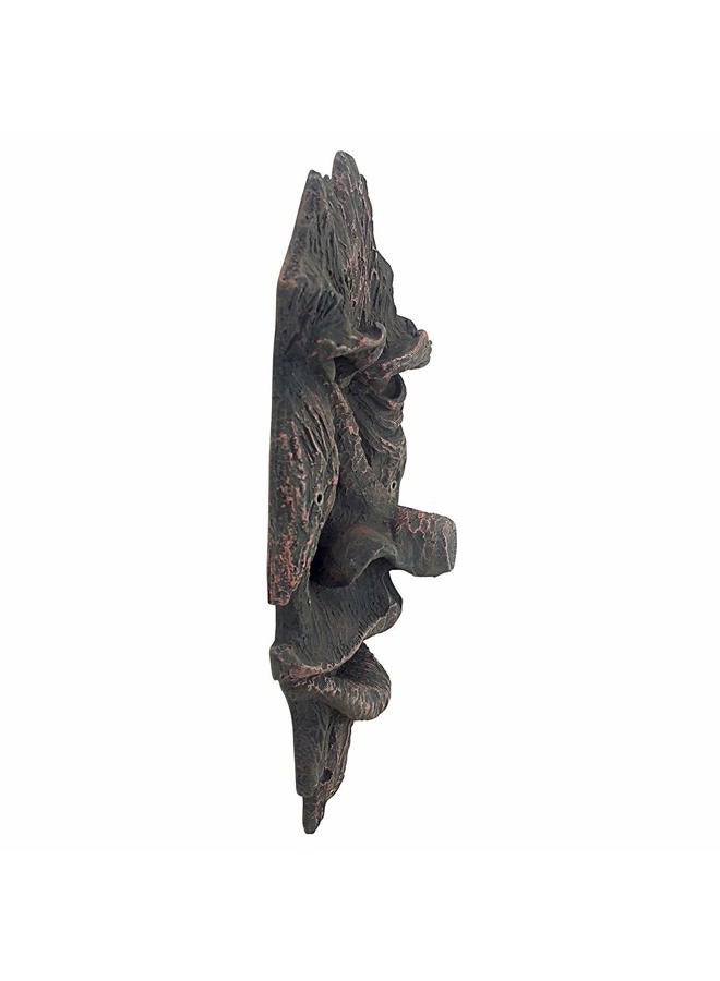 Design Toscano Nottingham Woods Greenman Tree Face Indoor/Outdoor Fantasy Wall Sculpture, 15 inches tall, Cast Stone Resin, Woodtone Finish - Image 5