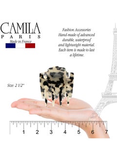 CAMILA Paris Cp3473 French Hair Clip For Women Handmade Hair Side Clips 3 Inch Girls Hair Claw Clips Jaw Fashion Durable Styling Hair Accessories For Women Strong Hold No Slip Grip Made In France  - Image 4