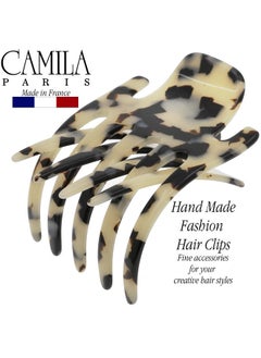 CAMILA Paris Cp3473 French Hair Clip For Women Handmade Hair Side Clips 3 Inch Girls Hair Claw Clips Jaw Fashion Durable Styling Hair Accessories For Women Strong Hold No Slip Grip Made In France  - Image 5
