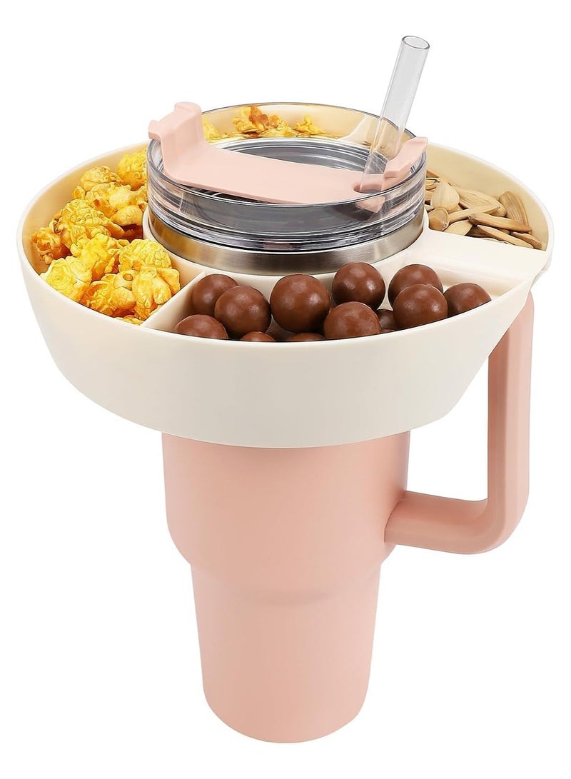 Snack Bowl for Stanley Lid Cup, Reusable Snack Ring Compatible with Stanley Quencher H2.0 40oz Tumbler with Handle, Cute Water Bottle Accessories - Image 1