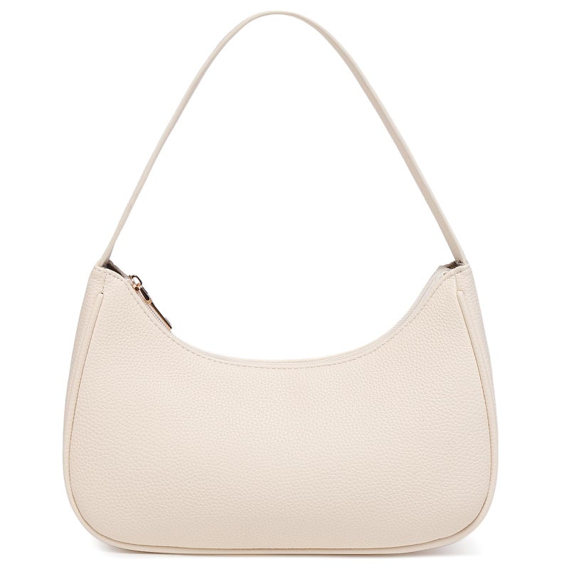 WSRYDJDL Fashion shoulder Bag for Women's Cute Hobo Tote Handbag Mini Clutch Underarm Purse for Daily Use/Work/Travel/Casual Outings (Lychee Pattern Beige) - Image 1