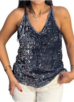 VENTIUP Sequin Blouse Dark Blue  - Image 3