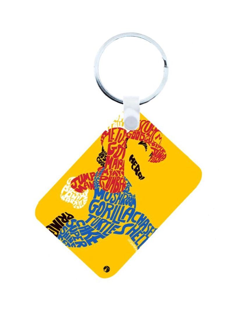 Super Mario Printed Keychain Yellow/Red/Blue/Black/White