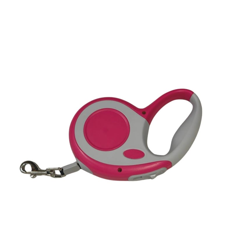 Healing Leaf Hug&Wag's Retractable Dog Leash | Heavy Duty Leash for Pets with 360° Tangle Free Design| Strong Nylon Tape, Anti-Slip Handle,One-Click Brake Pause |Small&Medium (5m Blue) 16.5ft (Pink Colour) - Image 2