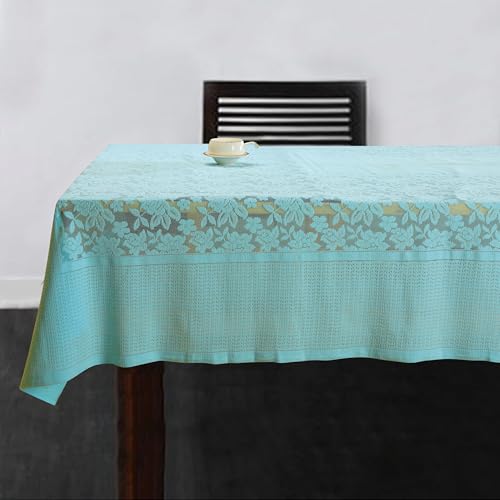 Homerz Premium 6 to 8 Seater Dining Table Cloth for Home, Durable and Thick Polycotton Fabric (Hazenut Aqua, 60x90 inch- 6 to 8 Seater) - Image 3