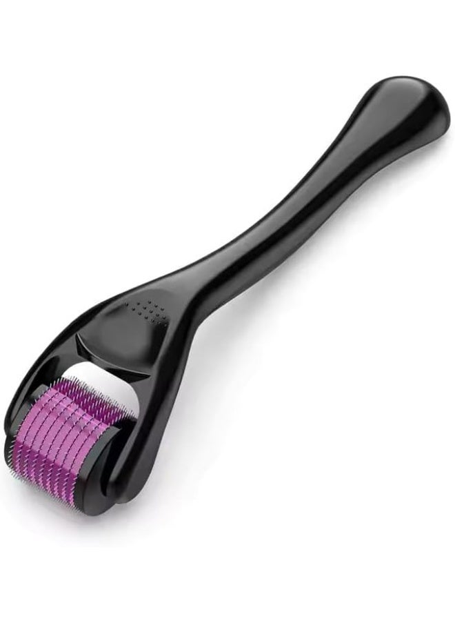 Derma Roller 540-Piece Needles For The Treatment Of Wrinkles, Hair Loss And Baldness Black/Pink - Image 2