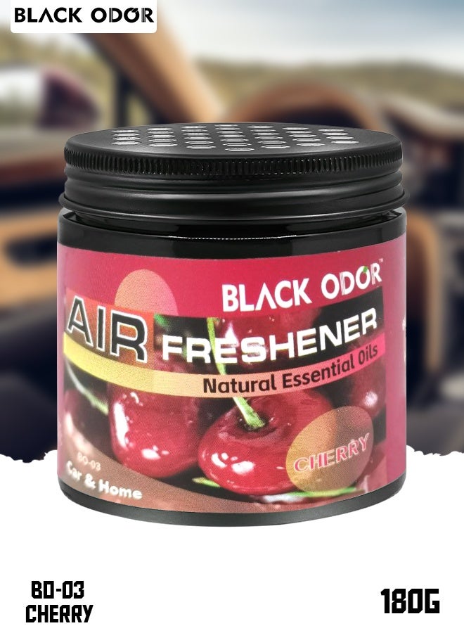 رائحة سوداء عبوة من 3 قطع جل معطر للجو (برائحة الكرز BO-03) بوزن 180 جم - زيوت عطرية طبيعية - للسيارة والمنزل - Image 5