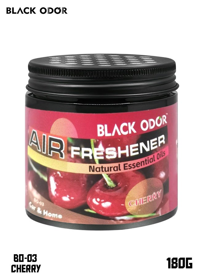 رائحة سوداء عبوة من 3 قطع جل معطر للجو (برائحة الكرز BO-03) بوزن 180 جم - زيوت عطرية طبيعية - للسيارة والمنزل - Image 4