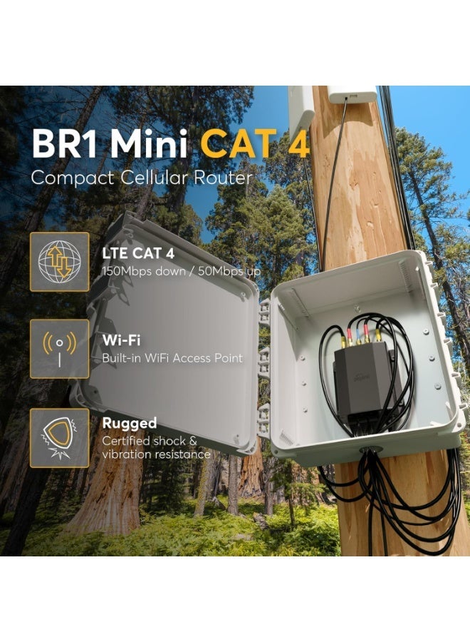 Peplink Cellular Router MAX BR1 Mini - LTE (CAT 4) Wifi Router | LTE Cellular Modem | 3 Ethernet LAN, Built-in WiFi | Redundant SIM Slots, Built-in eSIM | Upgradeable to Dual WAN | VPN capable - Image 5