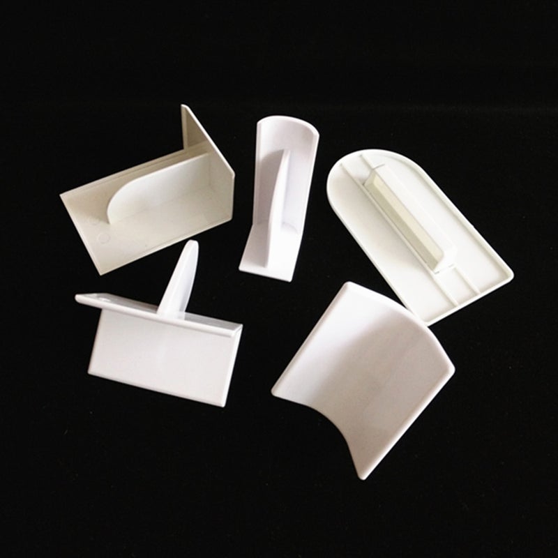 10 pcs DIY Cake Fondant Scraper Smoother Dessert Pastry Decorating Mold Cream Spatula Baking Tools (White) - Image 4