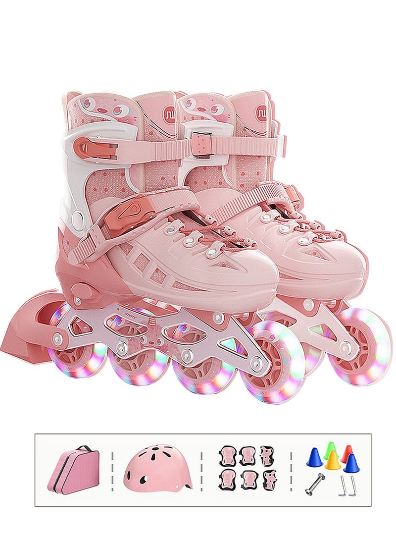 sway Kids Roller Skate Shoe Set, Adjustable Inline skates with Full Light Up Wheels Outdoor Fun 3 Size, for 3-7 Years Girls and Boys Beginners  - Image 1