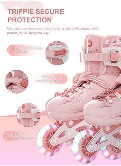 sway Kids Roller Skate Shoe Set, Adjustable Inline skates with Full Light Up Wheels Outdoor Fun 3 Size, for 3-7 Years Girls and Boys Beginners  - Image 2