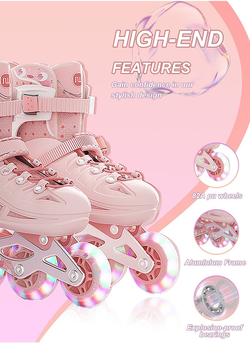 sway Kids Roller Skate Shoe Set, Adjustable Inline skates with Full Light Up Wheels Outdoor Fun 3 Size, for 3-7 Years Girls and Boys Beginners  - Image 3