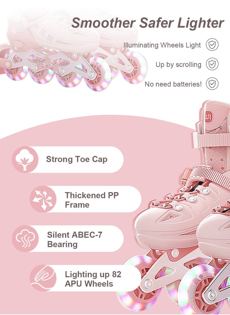 sway Kids Roller Skate Shoe Set, Adjustable Inline skates with Full Light Up Wheels Outdoor Fun 3 Size, for 3-7 Years Girls and Boys Beginners  - Image 4