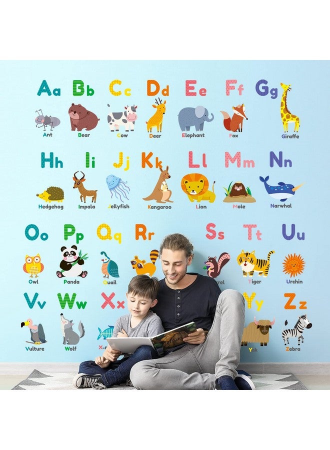 Decowall Ds81614 Colourful Animal Alphabet Abc Kids Wall Stickers Wall Decals Peel And Stick Removable Wall Stickers For Kids Nursery Bedroom Living Room Décor - Image 4