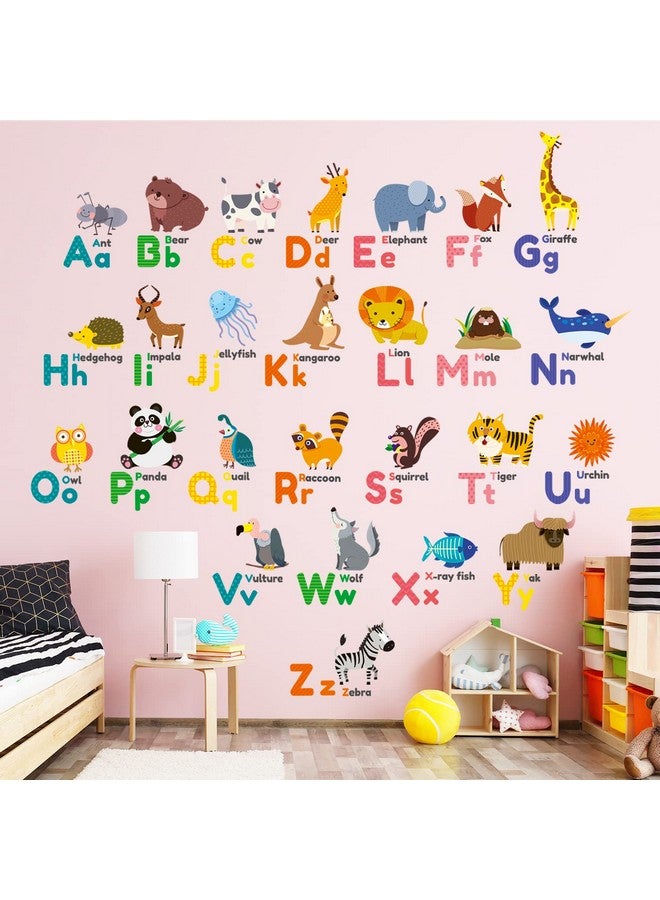 Decowall Ds81614 Colourful Animal Alphabet Abc Kids Wall Stickers Wall Decals Peel And Stick Removable Wall Stickers For Kids Nursery Bedroom Living Room Décor - Image 3