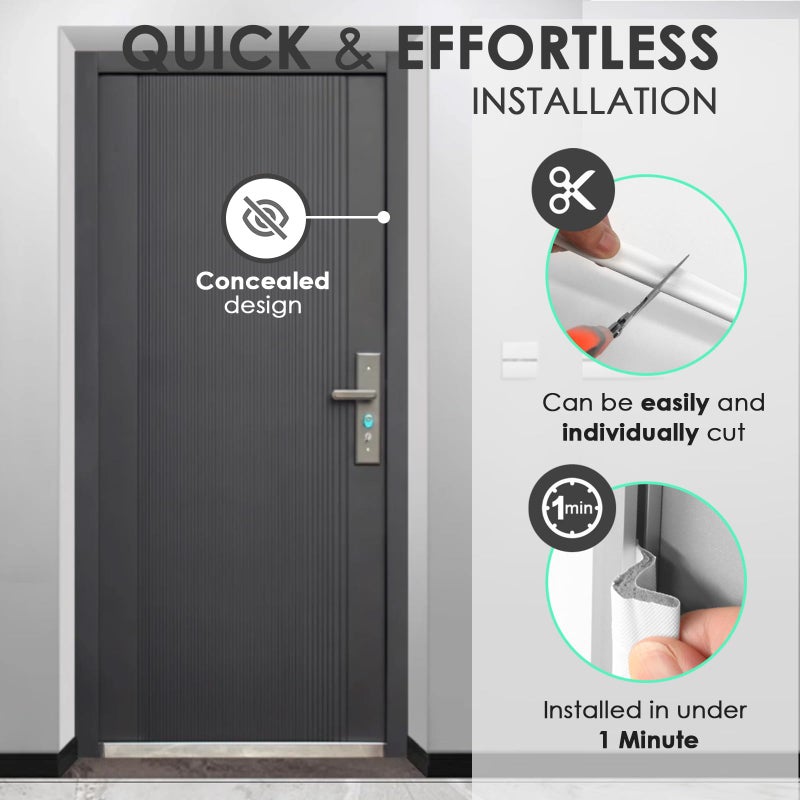 Pluden 40FT Door Weather Stripping Door Seal - Kerf Front Exterior Door Weather Stripping for Door Frame Soundproofing Door Insulation Strip (with 4 Door Corner Seals) - Image 5