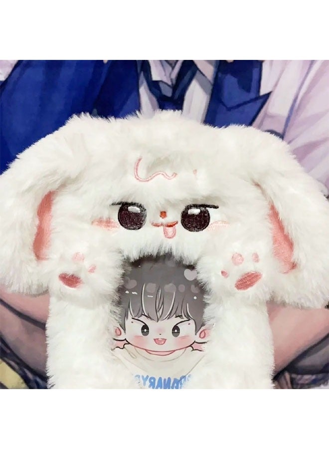 Realfrog Kpop photocard Holder bag ID card protective cover cartoon plush card holder pendant compatible with ive/BTS three-inch small card - Image 4