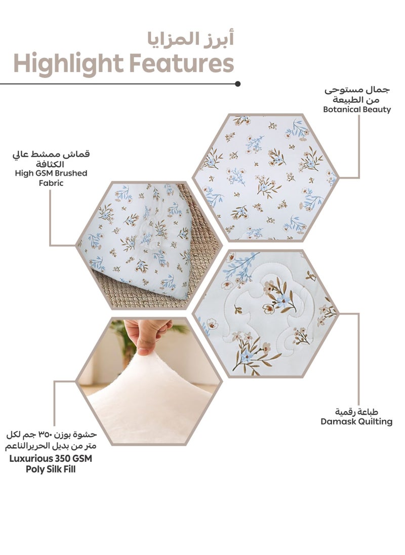 دوناتيلا طقم مفرش سرير فندقي 4 قطع يناسب سرير مفرد ونص  120×200 سم مشجر  - Image 5