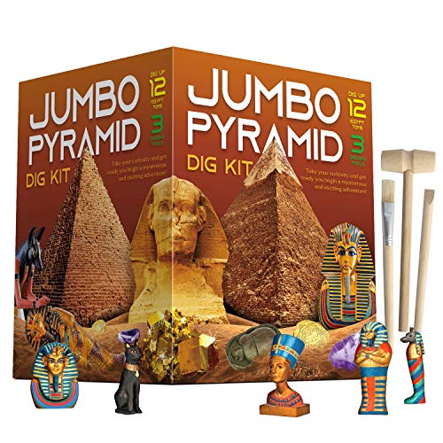 XXTOYS Pyramids Dig Kit, Ancient Egyptian Civilization Civilization Excavation Set Including Mummy Case Sun God Great Sphinx and More, STEM Science Educational Toys Archaeology Gifts for Boys & Girls - Image 1