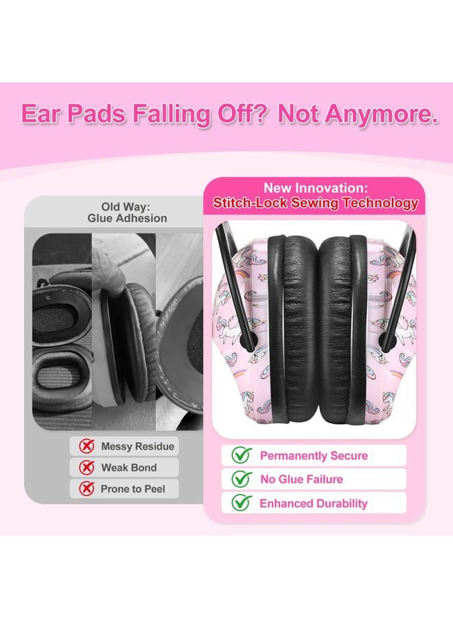 Zohan Kids Ear Protection 2 Pack, Hearing Protection Safety Ear Muffs for Children Have Sensory Issues, Adjustable Noise Reduction Earmuffs for Concerts, Fireworks, Air Shows (Nebula&Unicorn) - Image 2