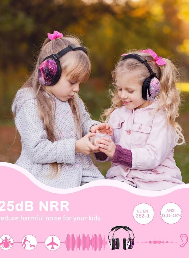 Zohan Kids Ear Protection 2 Pack, Hearing Protection Safety Ear Muffs for Children Have Sensory Issues, Adjustable Noise Reduction Earmuffs for Concerts, Fireworks, Air Shows (Nebula&Unicorn) - Image 4