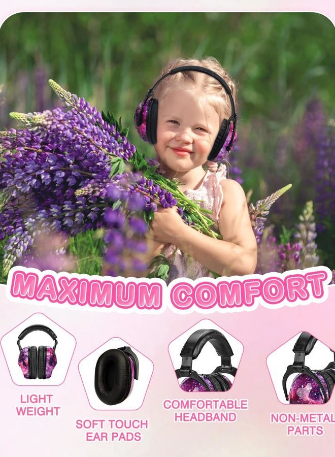 Zohan Kids Ear Protection 2 Pack, Hearing Protection Safety Ear Muffs for Children Have Sensory Issues, Adjustable Noise Reduction Earmuffs for Concerts, Fireworks, Air Shows (Nebula&Unicorn) - Image 5