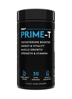 Testosterone Booster for Men Prime T Natural Test Booster Pills, Increase Free Testosterone, Lean Muscle Growth, Strength, Stamina & Healthy Sleep, Scientifically Proven Ingredients, 30 Servings
