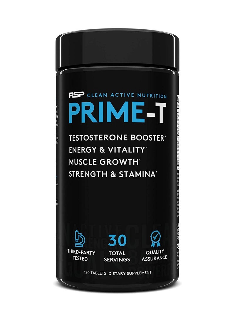 RSP - Testosterone Booster for Men Prime T Natural Test Booster Pills, Increase Free Testosterone, Lean Muscle Growth, Strength, Stamina & Healthy Sleep, Scientifically Proven Ingredients, 30 Servings - Image 1