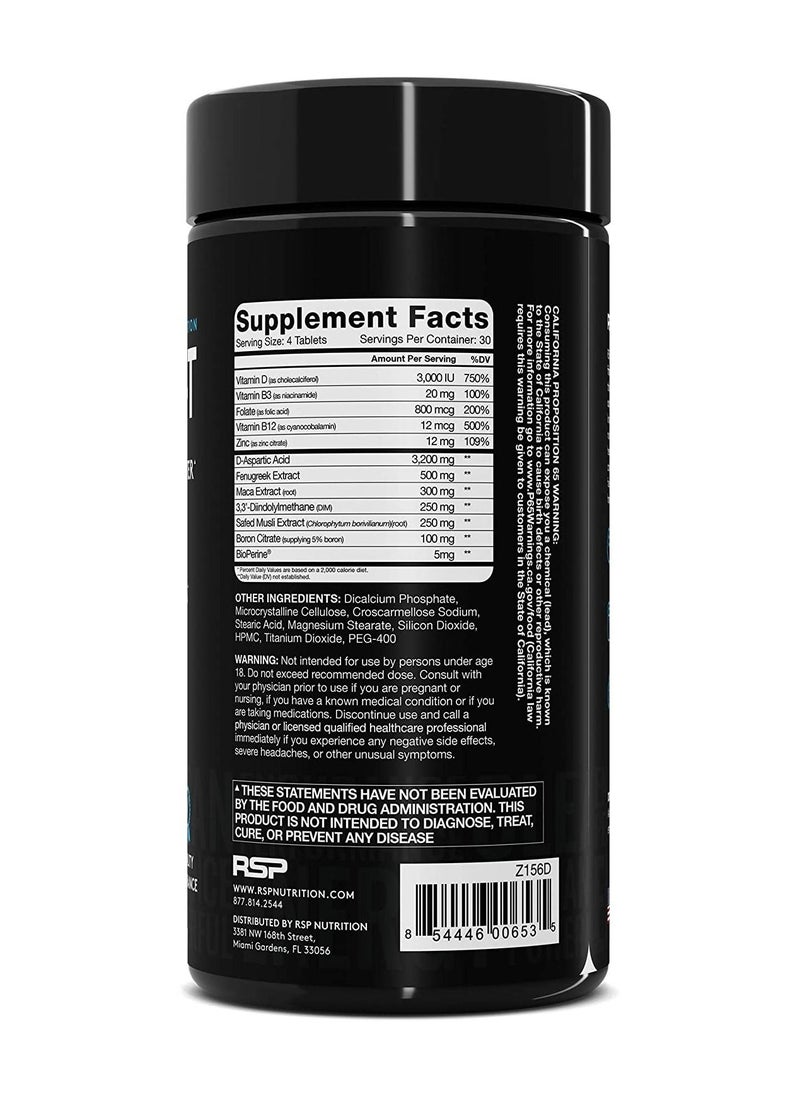 RSP - Testosterone Booster for Men Prime T Natural Test Booster Pills, Increase Free Testosterone, Lean Muscle Growth, Strength, Stamina & Healthy Sleep, Scientifically Proven Ingredients, 30 Servings - Image 1