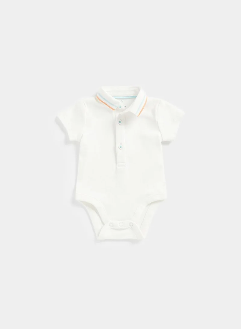 mothercare Check Bibshorts and Bodysuit Set