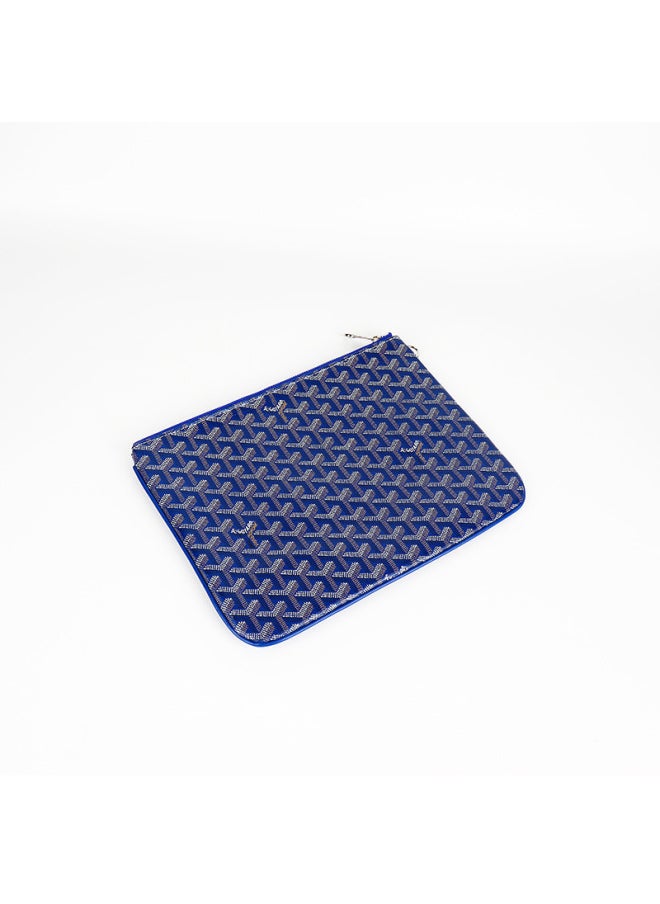 2024 Style Elegant Clutch Bag Urban Simple Dog Tooth Bag Classic Envelope Bag Y Letter Printing Zipper Bag-Color:Large Green 40CM